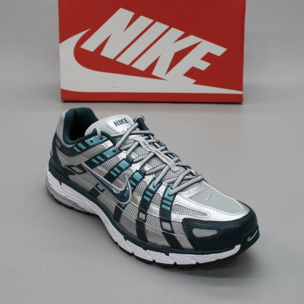 Nike Men's 13 P-6000 Armory Navy Blue Metallic Silver Shoes Sneakers CD6404-402